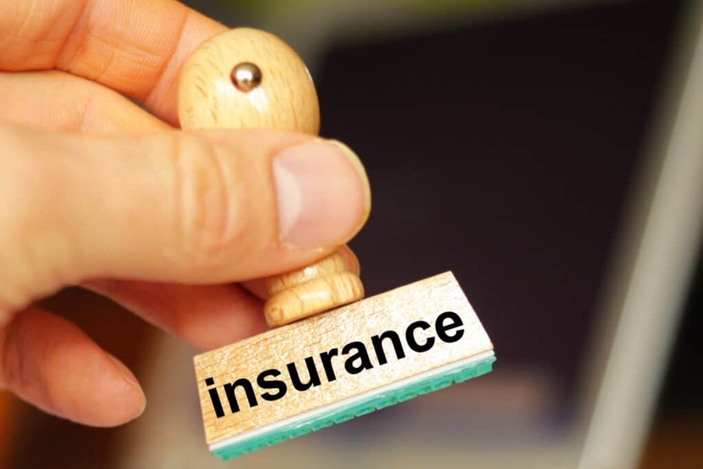 A stamp with the word 'insurance'